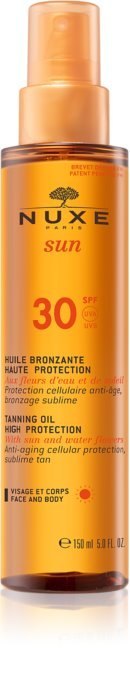 NUXE Sun Tanning oil - Olejek do opalania twarzy i ciałą 150 ml w sprayu SPF 30