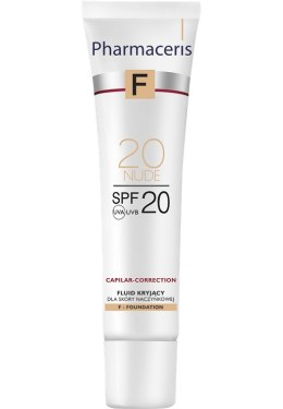 Pharmaceris F, fluid kryjący dla skóry naczynkowej Capilar-Correction, SPF 20, 20 Nude, 30ml