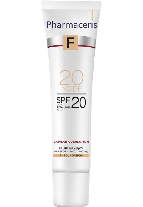 Pharmaceris F, fluid kryjący dla skóry naczynkowej Capilar-Correction, SPF 20, 20 Nude, 30ml