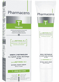 Pharmaceris T pureRETINOL 0.3 Krem z retinolem na trądzik wieku dorosłego na noc 40ml