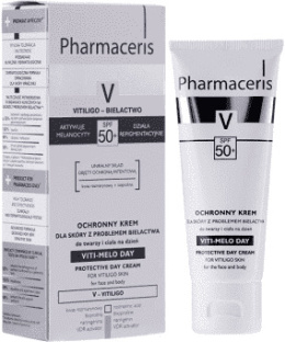 Pharmaceris V - VITI-MELO Day SPF 50 Ochronny Krem dla skóry z problemem bielactwa 75ml