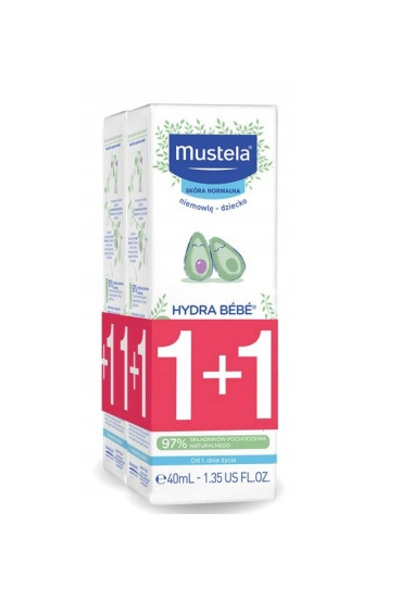 Mustela Bebe Krem do twarzy z awokado 2x40ml