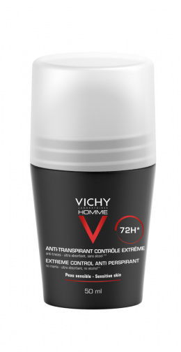 Vichy Homme Dezodorant w kulce przeciw nadmiernej potliwości 72h 50ml