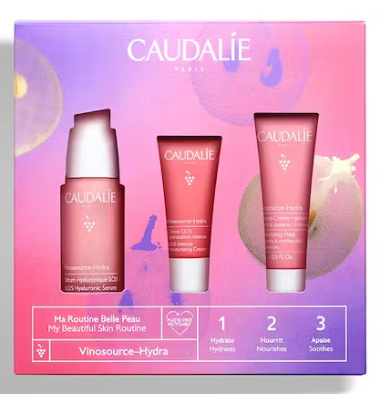 Caudalie Vinosource Zestaw Serum 30ml + Krem 15ml + Maseczka 15ml