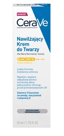 Cerave Nawilżający krem do twarzy SPF50 52ml