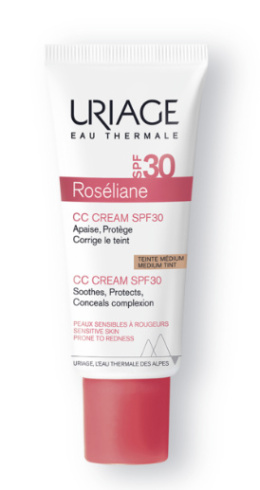 Uriage Roseliane Krem CC do cery naczynkowej SPF30, 40ml